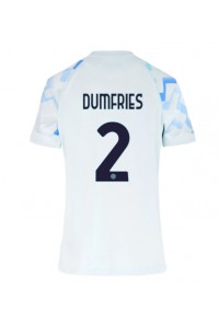 Inter Milan Denzel Dumfries #2 Voetbaltruitje Uit tenue Dames 2025-26 Korte Mouw